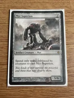 MTG magic the gathering Myr Superion New Phyrexia Rare Near Mint Card - Image 5