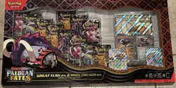 Pokemon TCG Paldean Fates Tusk ex & Iron Threads ex Prem Collection - CASE QTY 6 - Image 1