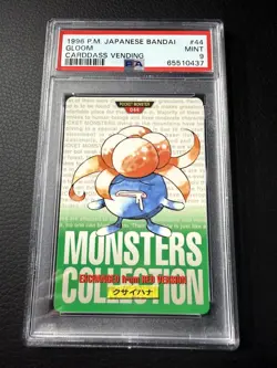 1996 Pokemon Japanese Bandai Carddass Vending Gloom PSA 9 #44 Green - Image 1