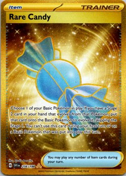 Rare Candy 256/198 Gold Secret Rare Near Mint Holo Pokemon - Image 1