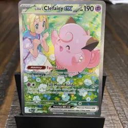 Lillie's Clefairy EX 184/159 SV09 Journey Together SIR Pokemon TCG - Image 1
