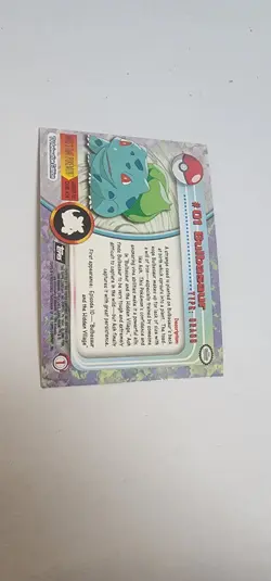 #01 Bulbasaur Topps Chrome 2000 Pokemon TV Animation Series 1 - Image 4
