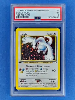 2000 Pokemon Neo Genesis 1st Edition #9 Lugia Holo PSA 7 - Image 1