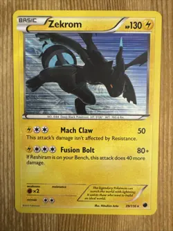 Zekrom - 39/116 - Holo Rare NM, English Pokemon Plasma Freeze - Image 1