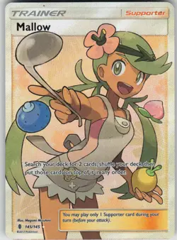 Pokemon TCG Mallow (Full Art) Ultra Rare SM - Guardians Rising 145/145 - Image 1