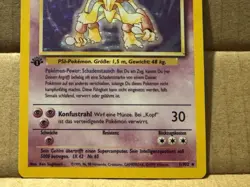Alakazam Holo 1/102 German Base Set Vintage Pokemon TCG MP 1st Edition Simsala - Image 3