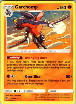 Garchomp 114/236 Rare Regular SM: Unified Minds Pokemon TCG NM - Image 1