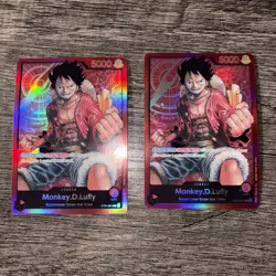 X2 One Piece Tcg Monkey.D.Luffy - ST01-001 - Leader Pre-Errata - Image 1