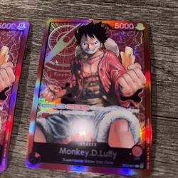 X2 One Piece Tcg Monkey.D.Luffy - ST01-001 - Leader Pre-Errata - Image 2