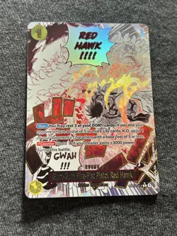 Gum-Gum Fire-Fist Pistol Red Hawk OP11-114 Alternate Art One Piece OP11 - Image 1