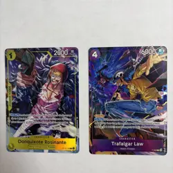 Rosinante & Trafalgar Law Illustration Box Volume 6 Promos OP12-108 & P-093 - Image 1