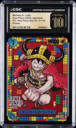 2025 ONE PIECE JPN PC: ONE PIECE DAY'25 PROMO MONKEY D. LUFFY CGC 10 PRISTINE - Image 1