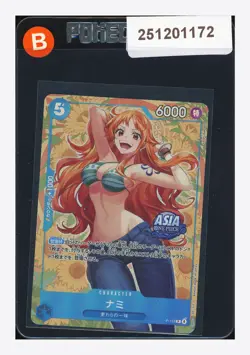 One Piece Nami Promo Alt Art 2025 P-112 Asia Edition Stamped Japanese - Image 1