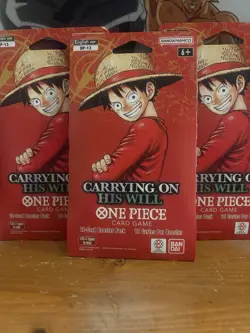 3x One Piece OP-13 Carrying on His Will Sleeved Booster Packs Lot of 3 - Image 1