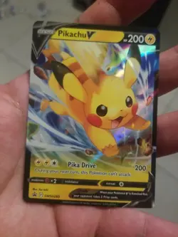 Pikachu V SWSH285 Black Star Promo Pokemon Card Crown Zenith NM - Image 1