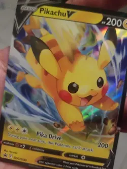 Pikachu V SWSH285 Black Star Promo Pokemon Card Crown Zenith NM - Image 4