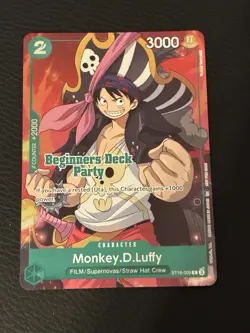 One Piece Card Game Beginners Deck Party Winner Monkey.D.Luffy ST16-005 - Image 1