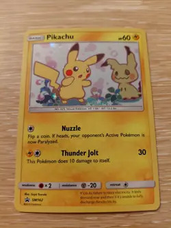 Pikachu - SM162 - Pokemon Sun & Moon Promo Holo Rare Card NM - Image 1