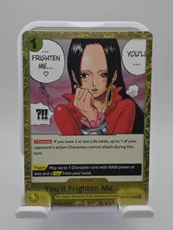 One Piece OP14-118 Boa Hancock Card - Rare Foil You’ll Frighten Me CCG 2026 - Image 1