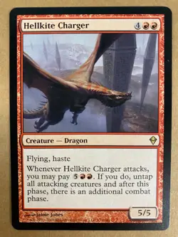 MTG 1x Hellkite Charger # 131 Zendikar Modern Magic the Gathering Card x1 NM - Image 1