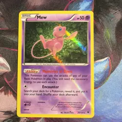 Pokemon Mew Holo Rare TCG Card 29/124 XY Fates Collide 2016 Lp Condition - Image 1