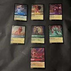 Lorcana First Chapter Set Of 7 Foil Cards Mickey Mouse And Others - Image 1