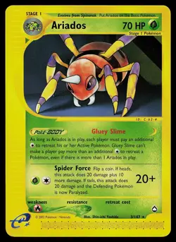 Pokemon Card - Ariados Aquapolis 3/147 Rare Non-Holo - Image 1