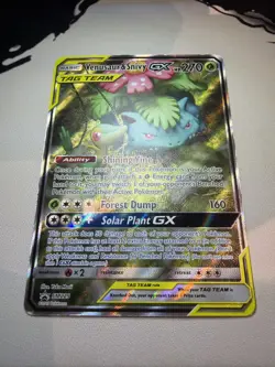 Venusaur and Snivy GX SM 229 Full Art Tag Team Promo Card NM - MP-HP - Image 2