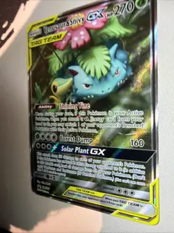 Venusaur and Snivy GX SM 229 Full Art Tag Team Promo Card NM - MP-HP - Image 4