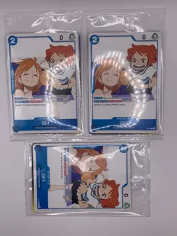 One Piece TCG Promo Card P-096 Girl Sealed Set of 3 Near Mint - Image 1