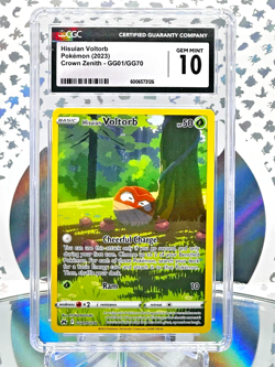 CGC 10 Hisuian Voltorb GG27 Crown Zenith Secret Illustration Rare Pokemon Card - Image 1