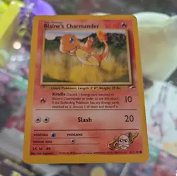 Blaine's Charmander 061/132 Gym Heroes, Vintage Pokemon Card - Image 1