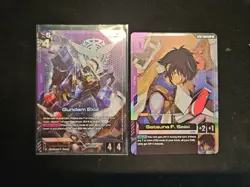 Gundam Card Game Exia LR+ And Setsuna F. Seiei C+ - Image 1