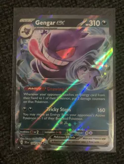 Pokemon Gengar EX 104/162 SV05 Temporal Forces Holo Double Rare TCG Card - Image 1