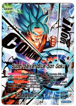 Dragon Ball Super Card Game Super Saiyan Blue Son Goku Coming Soon BT1-030 NM - Image 1