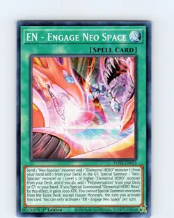 Yu-Gi-Oh TCG EN - Engage Neo Space POTE-EN051 1st Edition Super Rare Card NM - Image 1