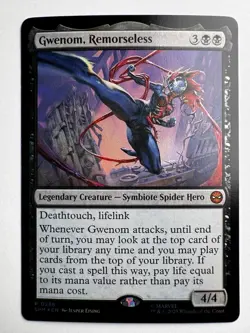 Gwenom, Remorseless #286 - MTG Spider-Man - GB Exclusive Promo - Mythic - Image 1