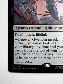 Gwenom, Remorseless #286 - MTG Spider-Man - GB Exclusive Promo - Mythic - Image 2