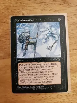 Misinformation - Alliances - MTG Magic - Uncommon - Black Instant - Image 1