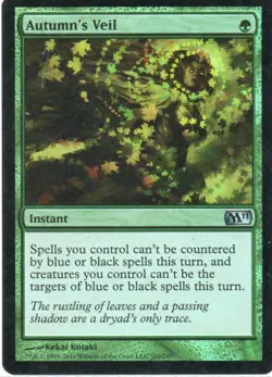 MTG: Magic 2011: Foil Autumn's Veil: Lightly Played Condition - Image 1