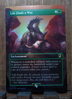 Life Finds a Way (Borderless FOIL) Universes Beyond Jurassic World Collection NM - Image 1