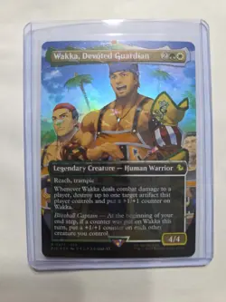 Wakka, Devoted Guardian MTG (Borderless) (Chocobo Track Foil) Final Fantasy Foil - Image 2