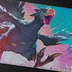 New Ultra Pro MTG Final Fantasy Traveling Black Chocobo Holofoil Playmat RARE - Image 2