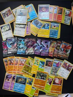 Pokemon Lot of 75+ cards including Rare and Holos! - Image 1