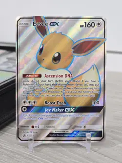 Pokemon Card TCG Eevee GX SM242 Sun & Moon Full Art Black Star Promo Holo NM - Image 3