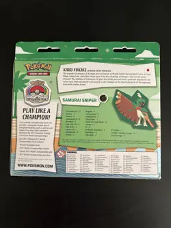 POKEMON 2017 WORLD CHAMPIONSHIP DECK Kabu Fukase Samurai Sniper Deck SEALED! - Image 2