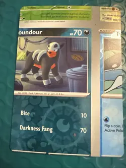 Houndour - 132/197 - Reverse Holo - Pokemon - Obsidian Flames Error NFC Miscut - Image 1