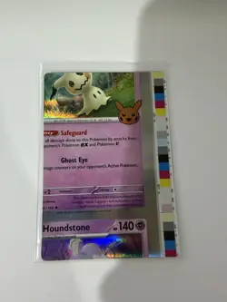 Pokemon Card - Mimikyu Error Miscut NFC Trick or Trade 062/193 Holo Rare - Image 1