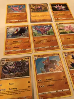 Lot Of 9 Gligar and Gliscor Pokemon Cards - Image 2
