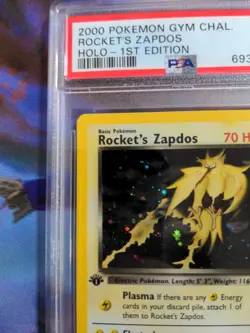 PSA 9 2000 POKEMON GYM CHALLENGE ROCKET'S ZAPDOS HOLO-1ST EDITION #15 - Image 3